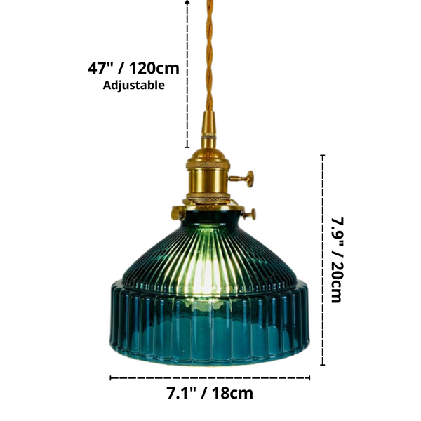 retro colorful textured glass pendant light dimensions